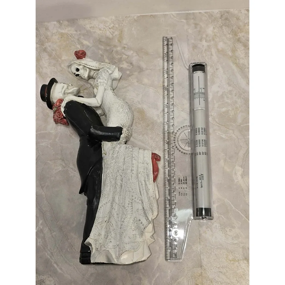 Day of the Dead Skeleton Bride Groom‎ Figurine Gothic 💀🌹Walgreens EUC